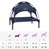 vidaXL Lit pour Chien Bleu marine 63 x 49,5 x 60 cm Acier
