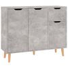 vidaXL Buffet gris b&eacute;ton 90x30x72 cm bois d'ing&eacute;nierie