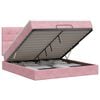 vidaXL Lit ottoman avec matelas Rose 140 x 190 cm Velours