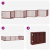 vidaXL Barri&egrave;re pour chien porte pliable 8 panneaux bois de peuplier
