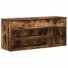 vidaXL Banc &agrave; chaussures ch&ecirc;ne fum&eacute; 102x30,5x45 cm bois d'ing&eacute;nierie