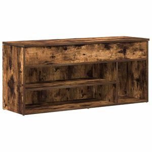 vidaXL Banc &agrave; chaussures ch&ecirc;ne fum&eacute; 102x30,5x45 cm bois d'ing&eacute;nierie