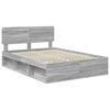 vidaXL Cadre de lit Gris Sonoma 150 x 200 cm Pin massif