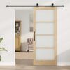 vidaXL Porte coulissante ORKDAL Naturel et Noir 83 x 202 cm