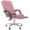 vidaXL Fauteuil de massage inclinable de bureau Rose Velours