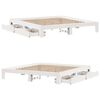 vidaXL Cadre de lit sans matelas blanc 200x200 cm bois massif de pin