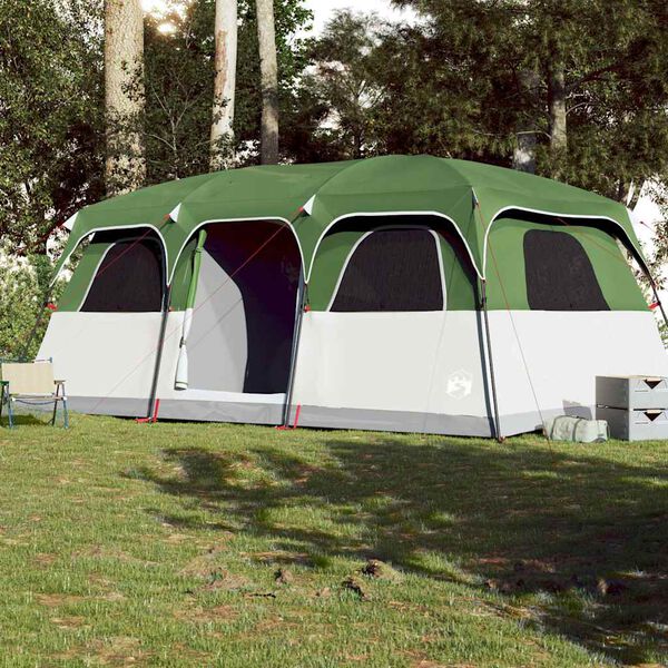 vidaXL Tente de cabine familiale 10 personnes vert imperméable