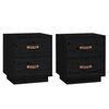 &nbsp;vidaXL Tables de chevet 2 pcs Noir 40x34x45 cm Bois de pin massif