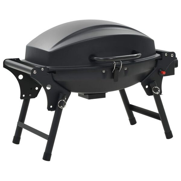 vidaXL Barbecue au gaz portatif avec zone de cuisson Noir