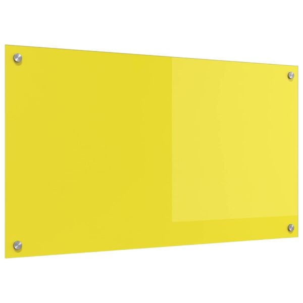 vidaXL Protection de cuisine Jaune 90 x 50 x 0,6 cm verre tremp&eacute;