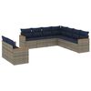 vidaXL Ensemble de canap&eacute; de jardin 9 pcs avec coussins gris r&eacute;sine tress&eacute;e