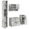 vidaXL Ensemble de mobilier de salle de bain 4 pcs Gris b&eacute;ton