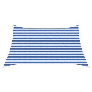 vidaXL Voile d'ombre Bleu et Blanc 3 / 4 x 2 m HDPE