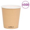 vidaXL Tasses &agrave; caf&eacute; en papier 200 ml 500 pcs Marron