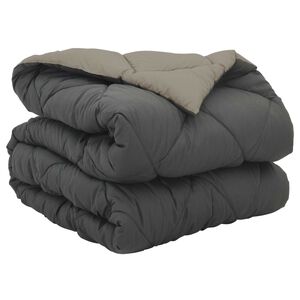 vidaXL Duvet complet toute l'ann&eacute;e Gris clair et anthracite Microfibre