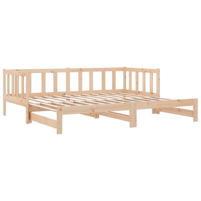 vidaXL Lit de jour avec lit gigogne 90x190 cm bois de pin massif