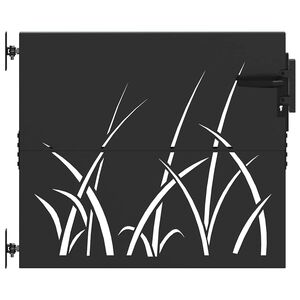 vidaXL Porte de Jardin Noir 85 x 100 cm Acier peint par poudre