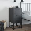 vidaXL Table de chevet anthracite 36x39x78 cm acier