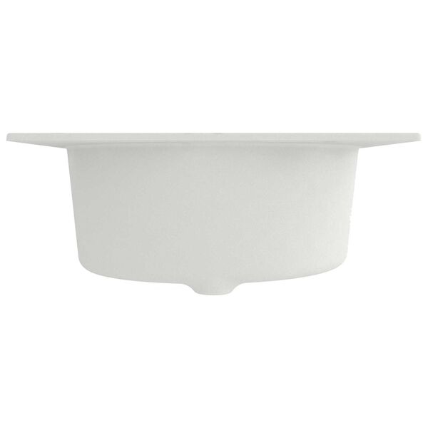 vidaXL &Eacute;vier de cuisine Blanc 48 x 48 x 20,5 cm Granite