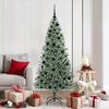 vidaXL Arbre de No&euml;l artificiel floconn&eacute; de neige avec lumi&egrave;re LED