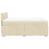 vidaXL Sommier &agrave; lattes de lit avec matelas Cr&egrave;me 160x200 cm Tissu