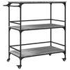vidaXL Chariot de cuisine sonoma gris 100,5x50x105cm bois d'ing&eacute;nierie