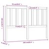 vidaXL T&ecirc;te de lit Blanc 166x4x100 cm Bois massif de pin