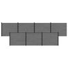 vidaXL Panneau de cl&ocirc;ture 7 pcs WPC et Aluminium Gris