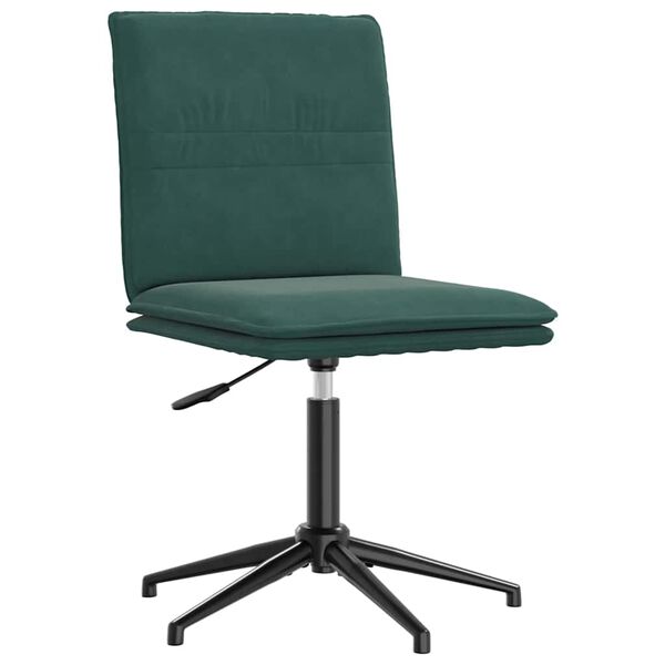 vidaXL Chaises &agrave; manger lot de 2 Vert fonc&eacute; Velours