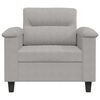 vidaXL Fauteuil gris clair 60 cm tissu microfibre