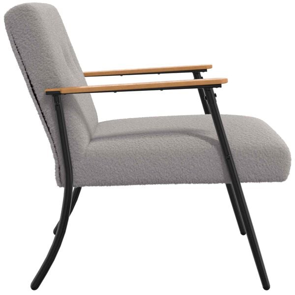 vidaXL fauteuil Gris clair 59 x 75 x 78 cm