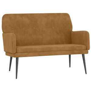vidaXL Banc Marron 108x79x79 cm Velours