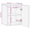 vidaXL Cabinet de Salle de Bain Suspendu Marron 38 x 33 x 48 cm