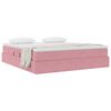 vidaXL Lit avec rangement et matelas Rose 160 x 200 cm Velours