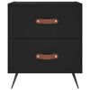 vidaXL Tables de chevet 2 pcs noir 40x35x47,5 cm bois d&rsquo;ing&eacute;nierie