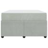 vidaXL Cadre de lit avec matelas Gris clair 120 x 190 cm tissu