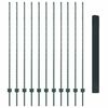 vidaXL Cl&ocirc;ture avec poteau Vert 1,6 x 25 m Acier et PVC