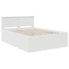 vidaXL Cadre de lit Blanc 150 x 200 cm Bois d'ing&eacute;nierie