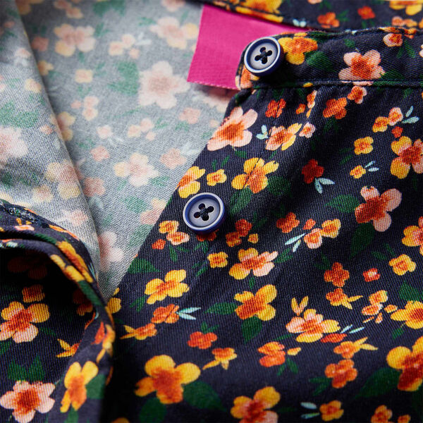 Chemise pour enfants avec col &agrave; bande bleu marine 116