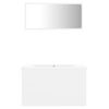 vidaXL Ensemble de meubles de salle de bain blanc bois d'ing&eacute;nierie