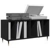 vidaXL Meuble &agrave; vinyles Ch&ecirc;ne noir 100 x 38 x 48 cm Bois d'ing&eacute;nierie