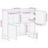 vidaXL Buffet Marron 80 x 33 x 75 cm bois de manguier massif