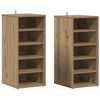 vidaXL Armoires &agrave; chaussures 2 pcs ch&ecirc;ne artisanal bois d'ing&eacute;nierie
