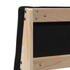 vidaXL T&ecirc;te de lit capitonn&eacute;e Noir 135 cm Pin massif