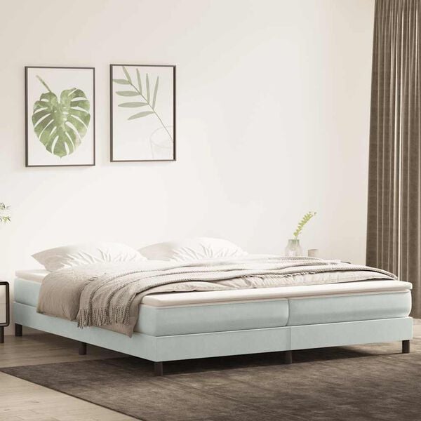 vidaXL Sommier à lattes de lit sans matelas gris clair 200x210cm