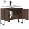 vidaXL Armoire lavabo de salle de bain ch&ecirc;ne marron bois d'ing&eacute;nierie