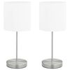 vidaXL Lampes de table 2 pcs Bouton tactile Blanc E14