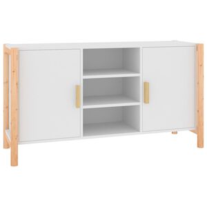 vidaXL Buffet Blanc 107x38x60 cm Bois d'ing&eacute;nierie