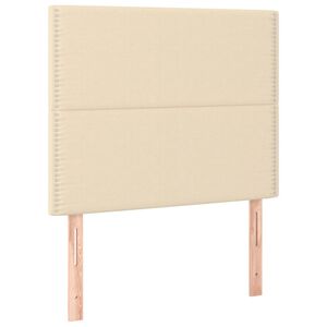 vidaXL T&ecirc;te de lit Cr&egrave;me 90x5x118/128 cm Tissu