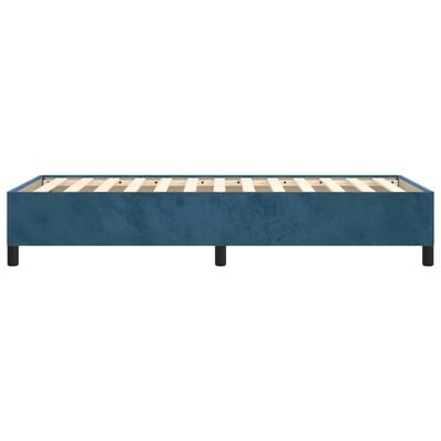 vidaXL Cadre de lit sans matelas bleu foncé 100x200 cm velours